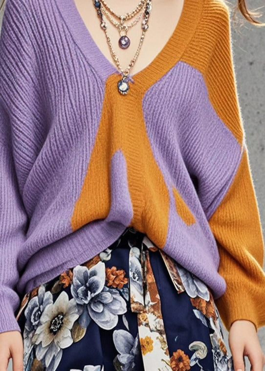 Colorblock Oversized Cozy Sweaters Fall