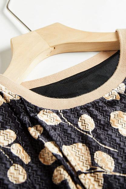 - Water Ripple Velvet Dress