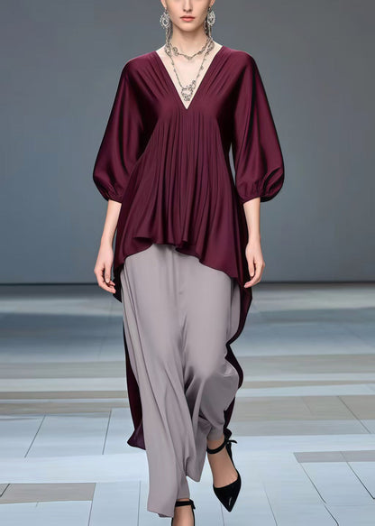 Mulberry Low High Design Silk Shirt Bracelet Sleeve
