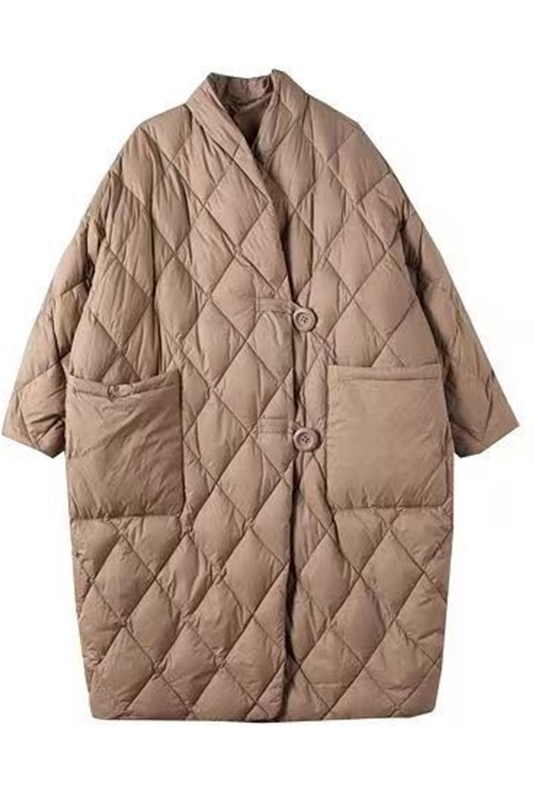 - Winter Loose Lightweight Long Down Jacket