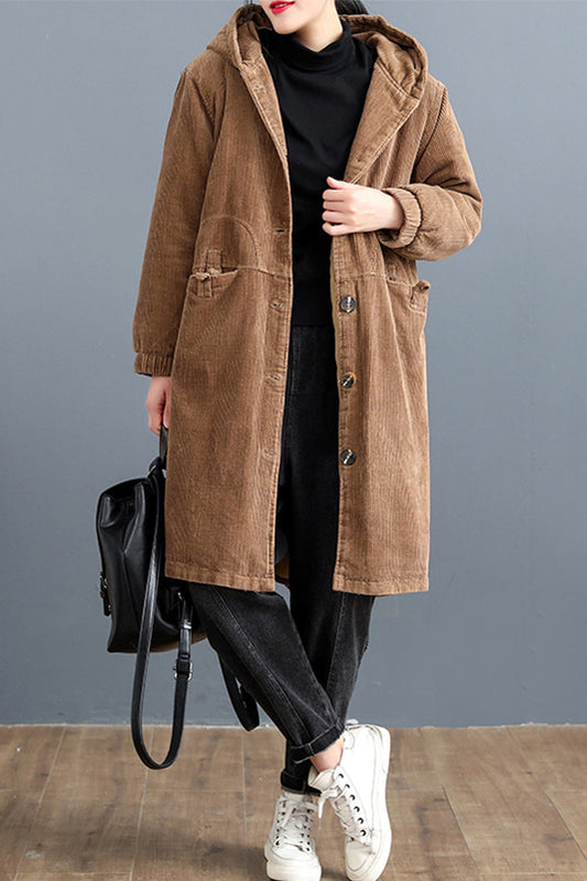 New Style Corduroy Cotton Jacket Loose Coat