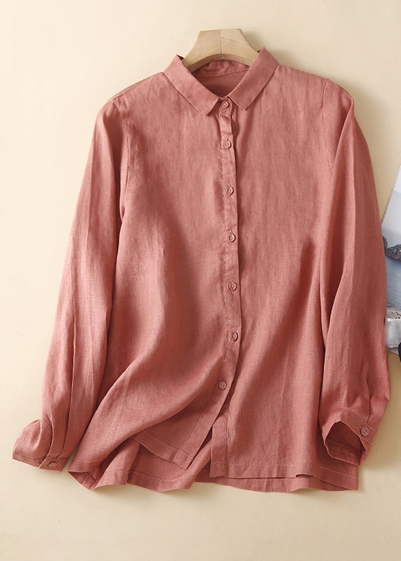 New Green Peter Pan Collar Button Cotton Shirt Spring