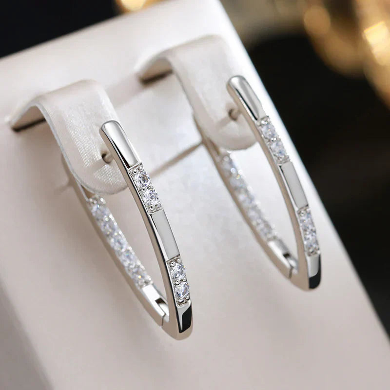 Zirconia Earrings in Gold