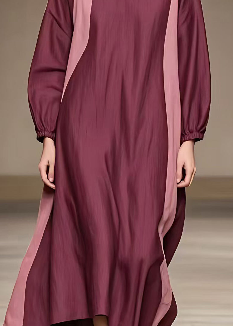 Rust Turtle Neck Holiday Maxi Dress Fall