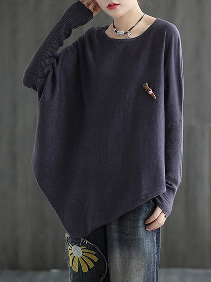 Irregular Hem Loose Sweater