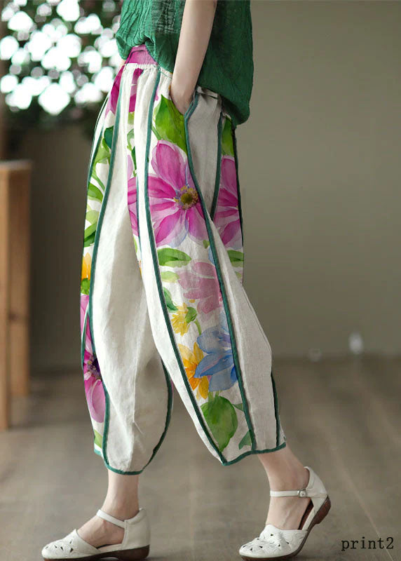 Jade Purple Flower Linen Linen Shirt Dress