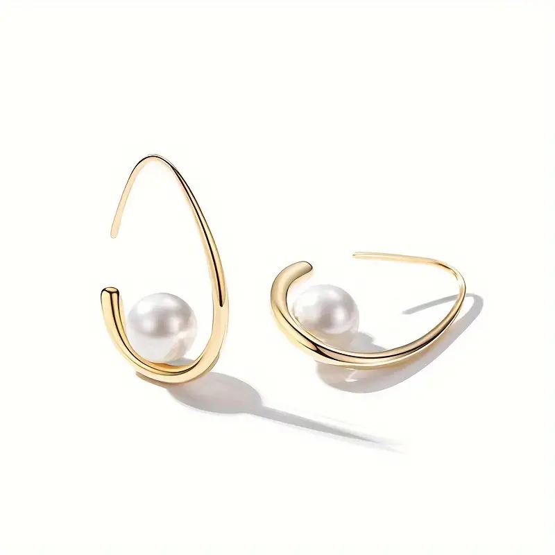 Pearl and Gold Earrings