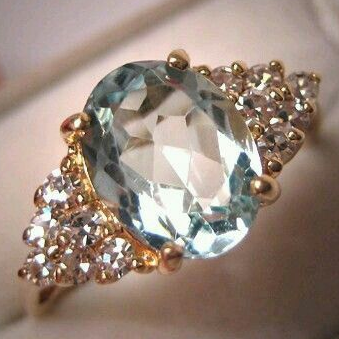 Bright Blue Glass Ring