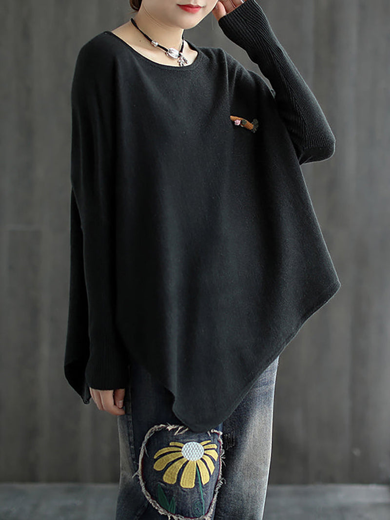 Irregular Hem Loose Sweater