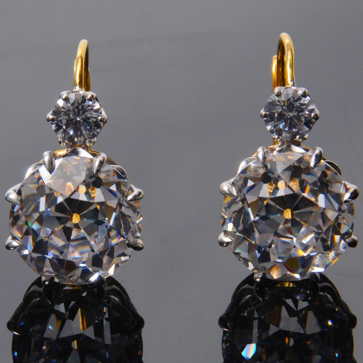 Rounded Dark Glass Earrings