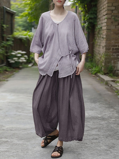 Summer Strap Jacquard Shirt