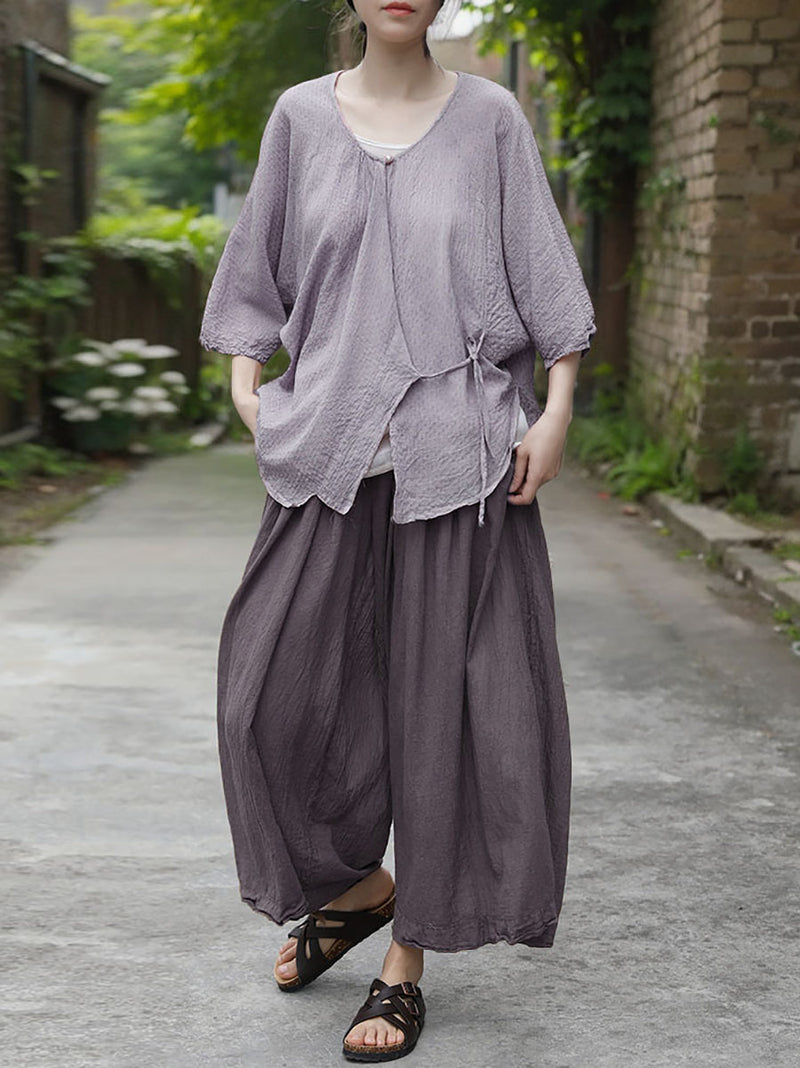 Summer Strap Jacquard Shirt