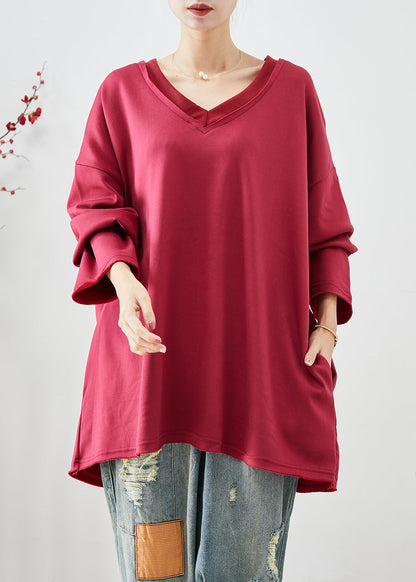 Mulberry Oversized Cotton Sweatshirts Top Spring