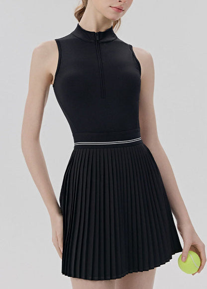 Style Blue Hollow Out Wrinkled Sports Dress