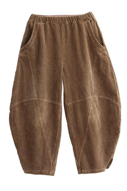 Winter Autumn Loose Corduroy Wide Leg Pants Harem Pants Thicken Trousers