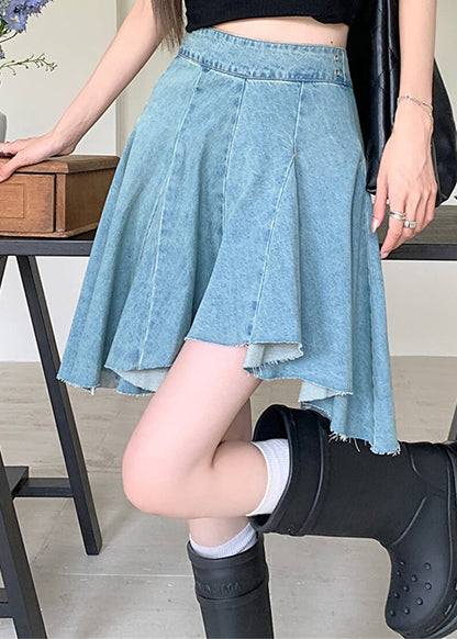 Original Design Blue High Waist Denim Skirts Summer