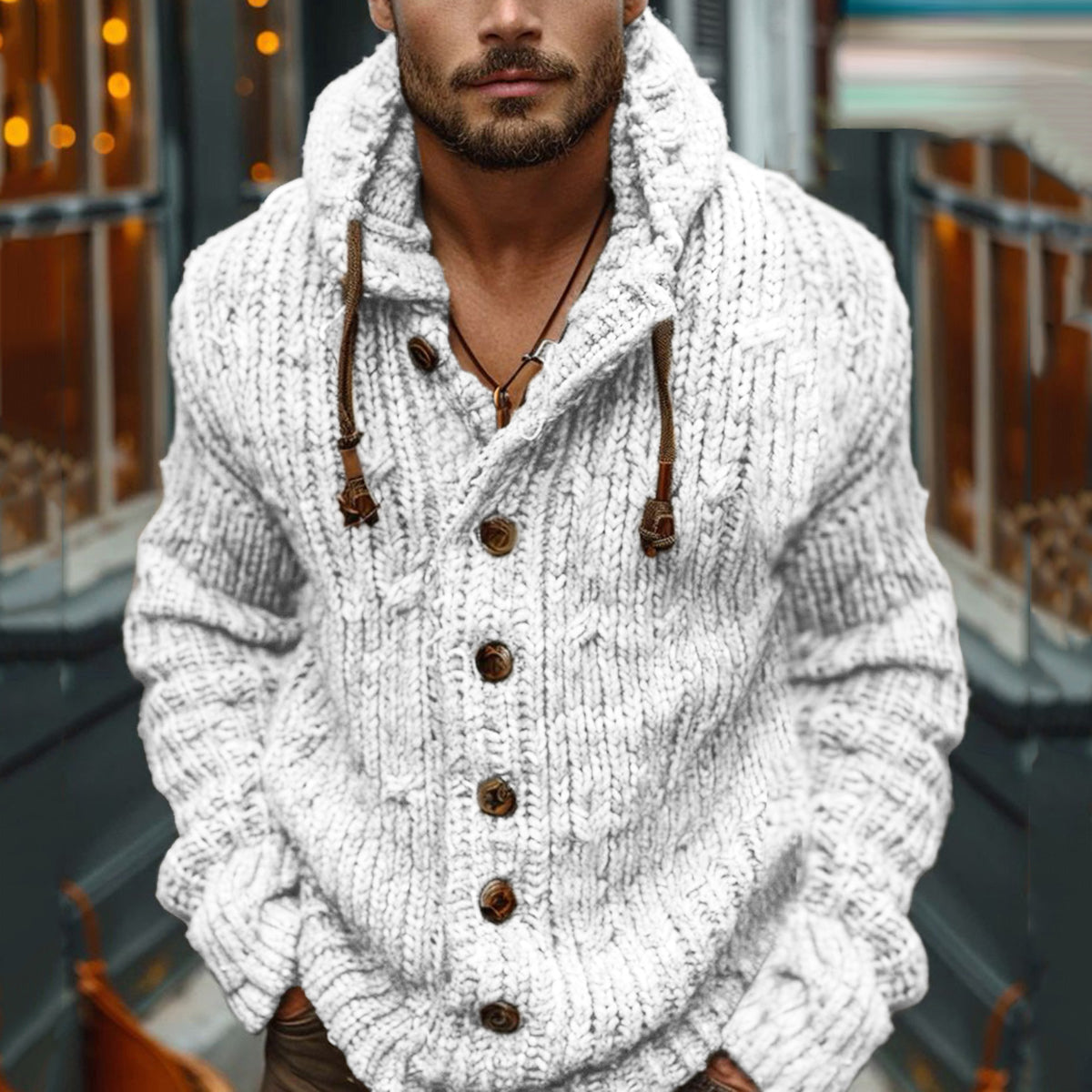 Men's Fairman Island Vintage Hooded Cardigan artswardrobe