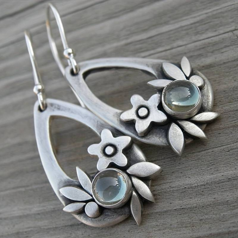 Crystal Silver Earrings