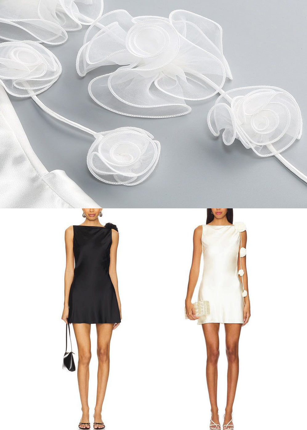 Black Zippered Silk Mini Dresses Sleeveless