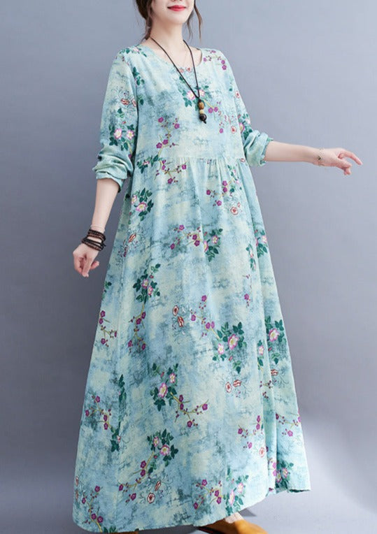 Retro Printed Dress Summer