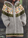 Vintage Tribal Icelandic Pattern Cardigan Sweater artswardrobe