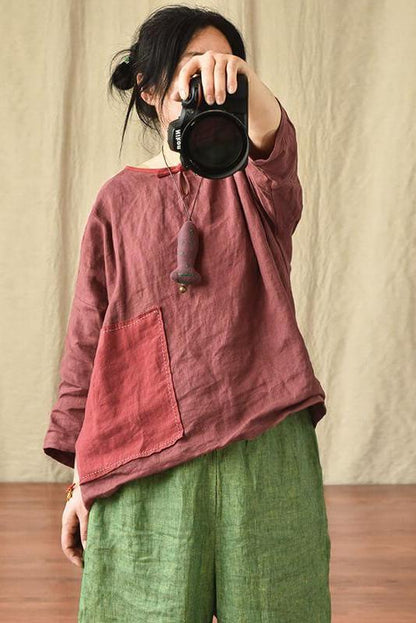 Patchwork Linen Shirt