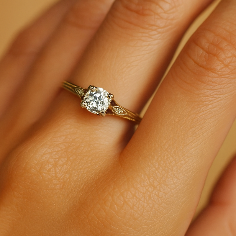 Zirconia Fine Gold Ring