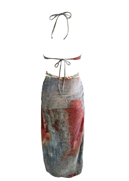 Backless Lace Up Long Dress New Style