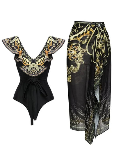 Wrap Skirt Suit