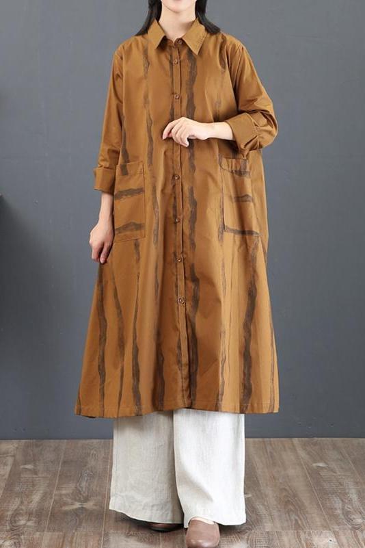 Striped Loose Chiffon Shirt Blouse