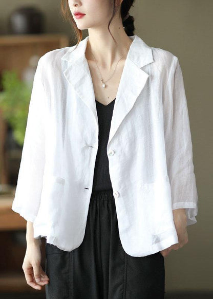 Blue Pockets Patchwork Coats Long Sleeve