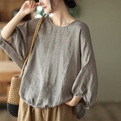 Summer Loose Linen T-shirt