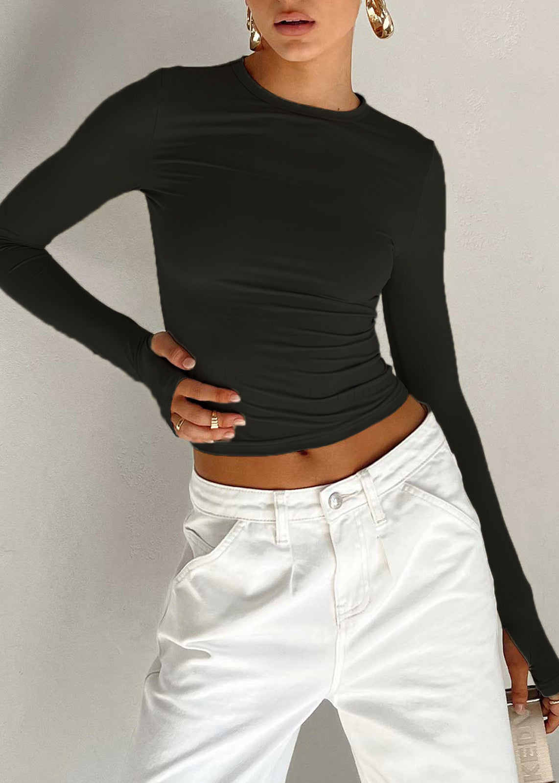 Green O-neck Slim Fit Cotton T Shirt Spring