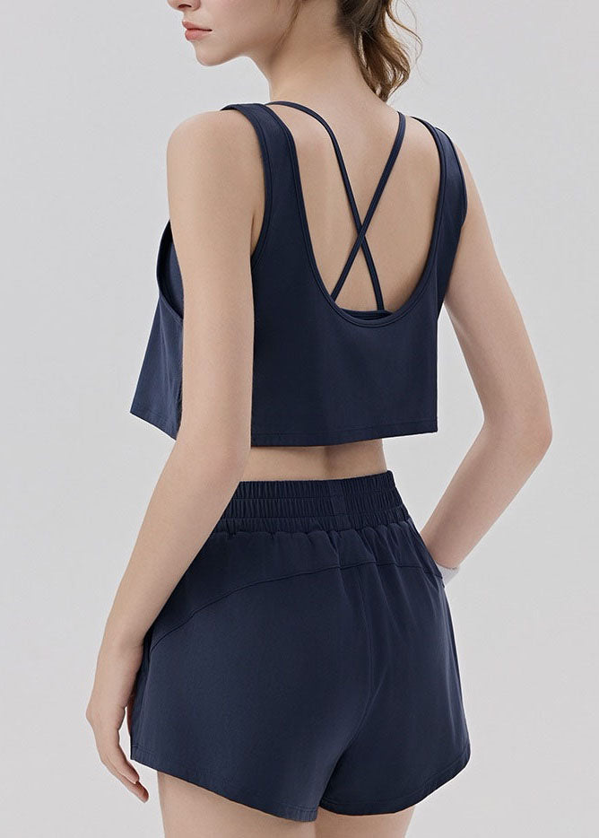 Summer Rose Sports Three Piece Tank Shorts Breathability