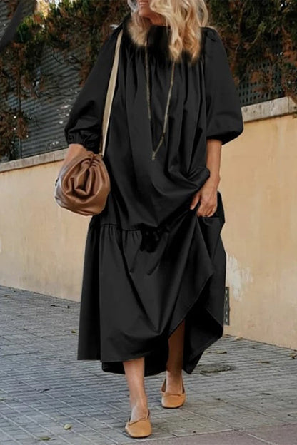 Patchwork Off the Shoulder a Line Dresses(3 Colors)