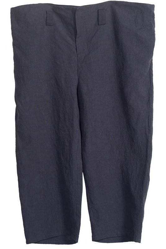 Linen Design Blue Pants Summer Loose Trousers