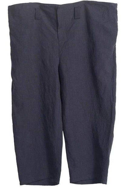 Linen Design Blue Pants Summer Loose Trousers