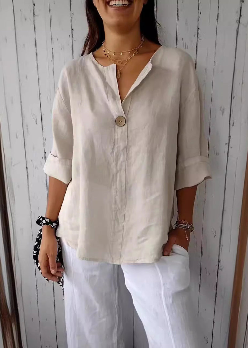 Navy O Neck Cotton T Shirts Top Summer