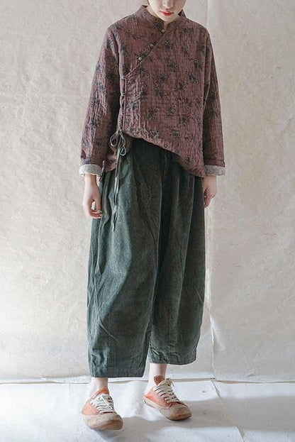 Limited Stock- 100% Cotton Retro Lace-up Sweatshirt