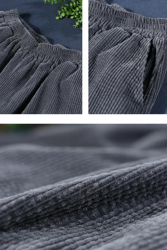 Limited Stock- Retro Pure Color Autumn Corduroy Pants