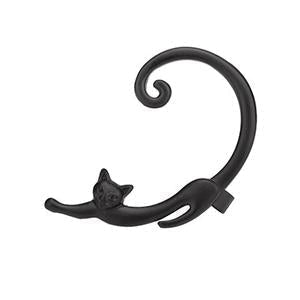 Silver Cat Earring