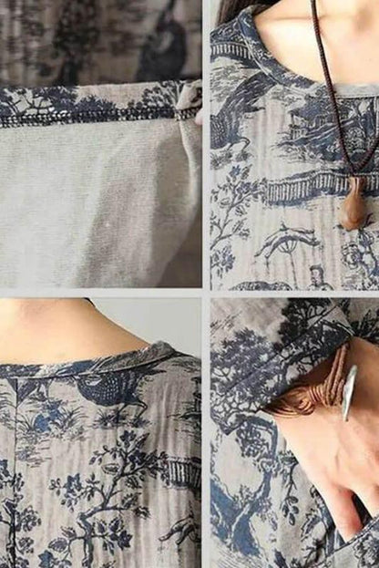 Limited Stock- Printing Cotton Dress Robe