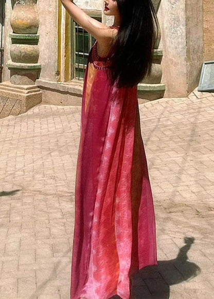 Tie Dye Vacation Dresses Sleeveless