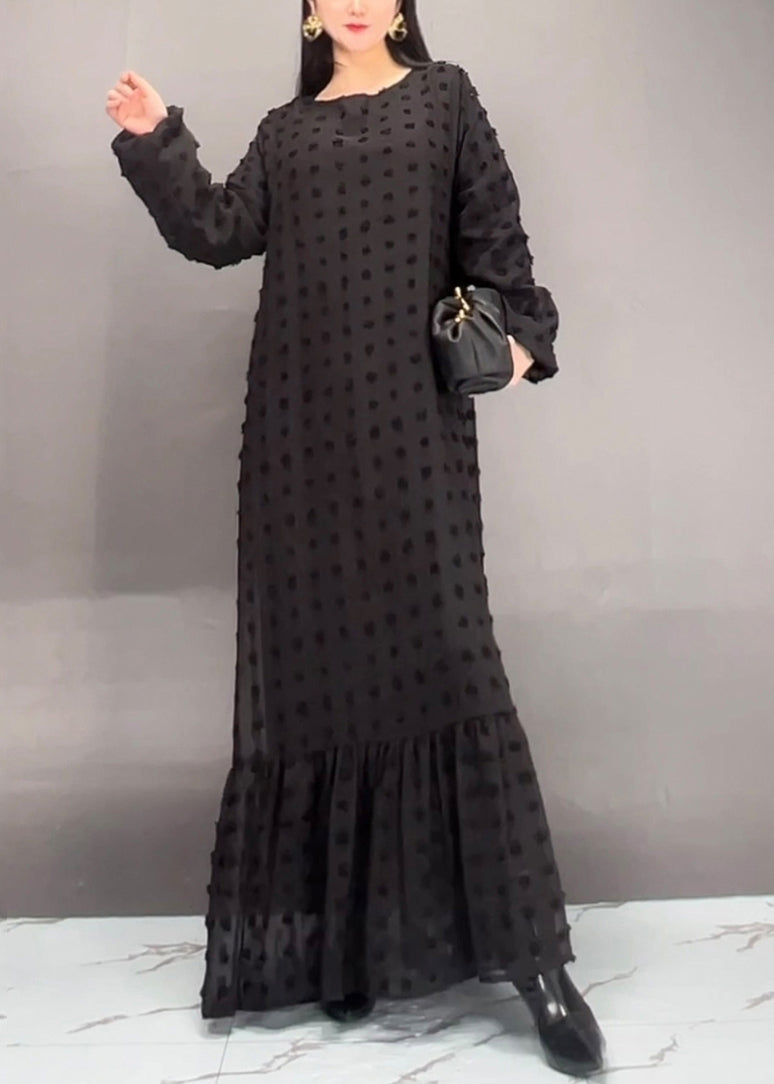 Fine Orange Patchwork Maxi Dresses Fall