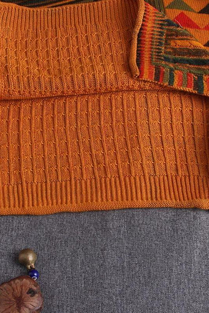 Knitted Thin Single Breasted V-neck Sweater