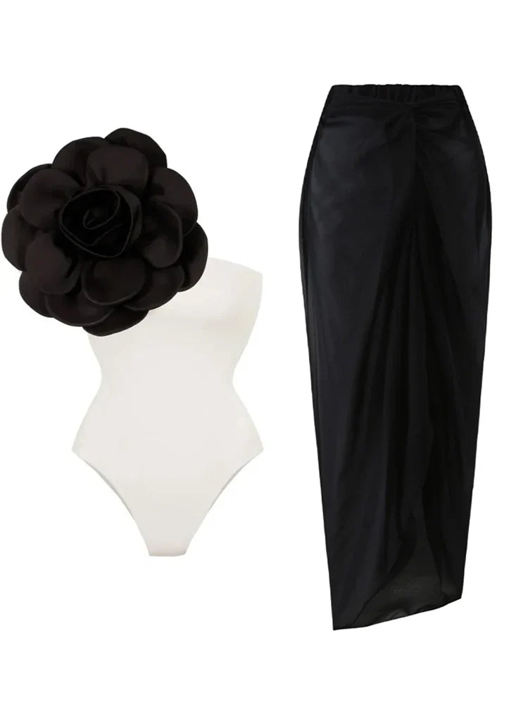 Black Floral Set