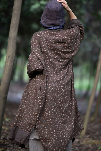Fall New Retro Double Layer Cotton Trench Coat