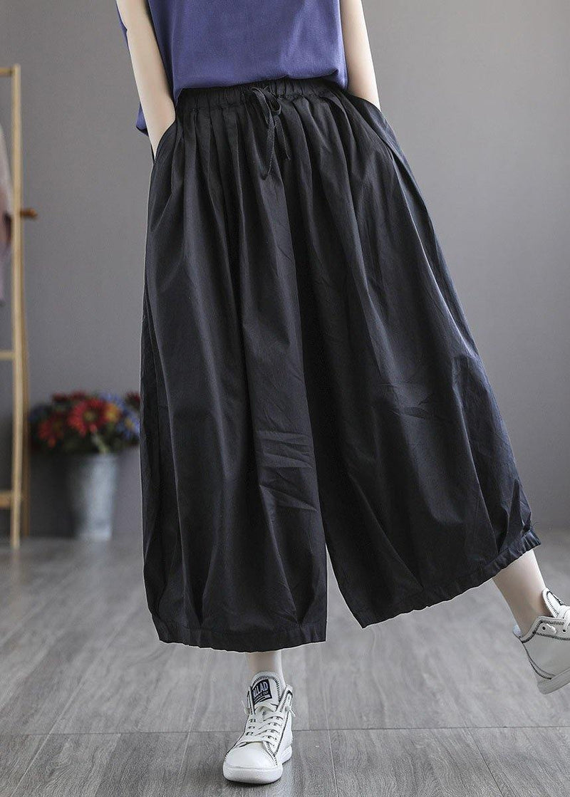 Chocolate Tie Waist Pockets Wide Leg Pants