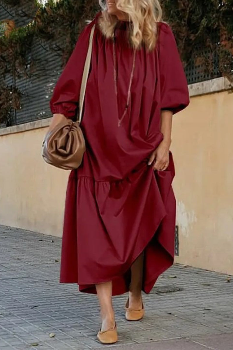 Patchwork Off the Shoulder a Line Dresses(3 Colors)