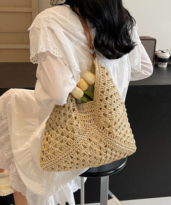 Hollow Out Large Capacity Knit Shoulder Bags